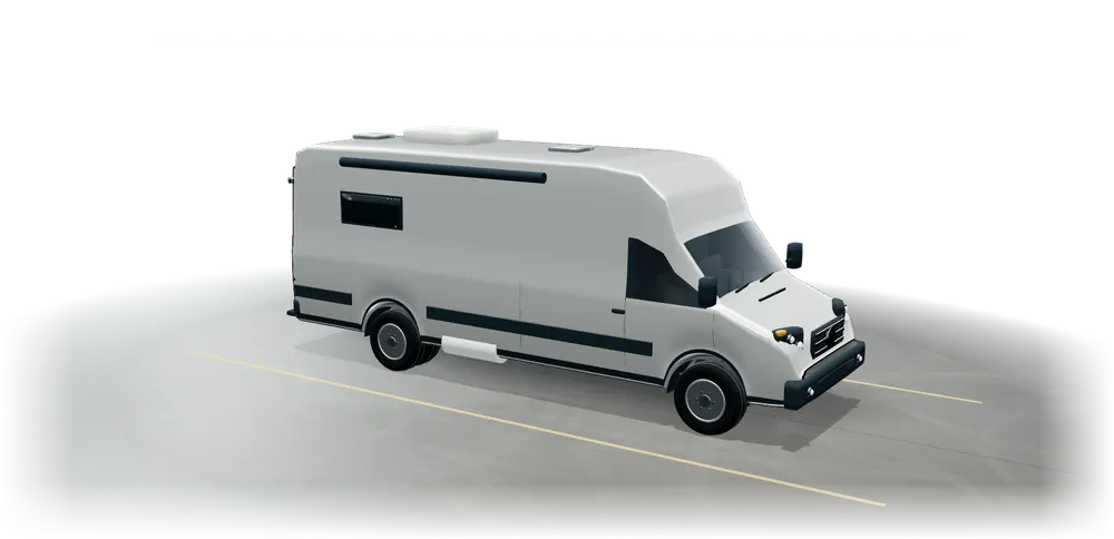 3D model of a Mercedes-Benz Sprinter motorhome